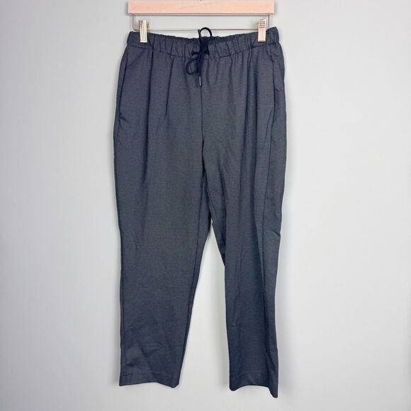 RACHEL ZOE | Drawstring Black & White Mini Plaid Print Pants Women’s Size 6 - Picture 1 of 10